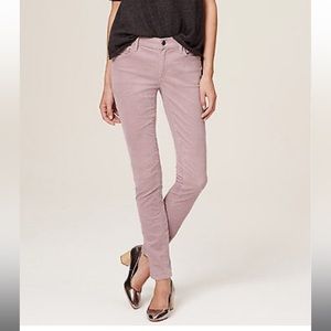 Ann Taylor LOFT Lilac Corduroy Modern Skinny Pants